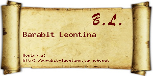 Barabit Leontina névjegykártya